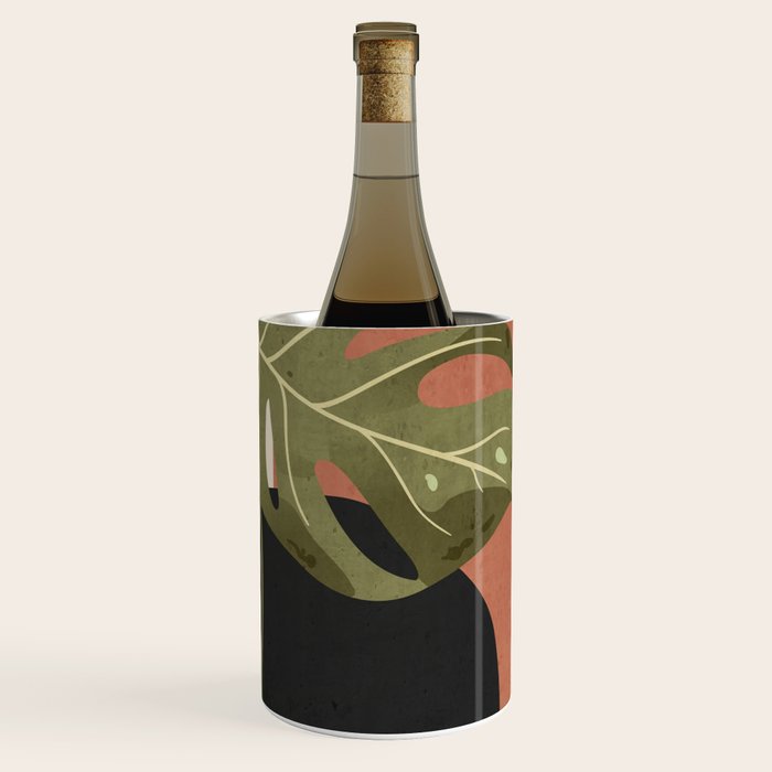 Tropical Leaf- Abstract Art 7 Wine Chiller Gallery Image 1