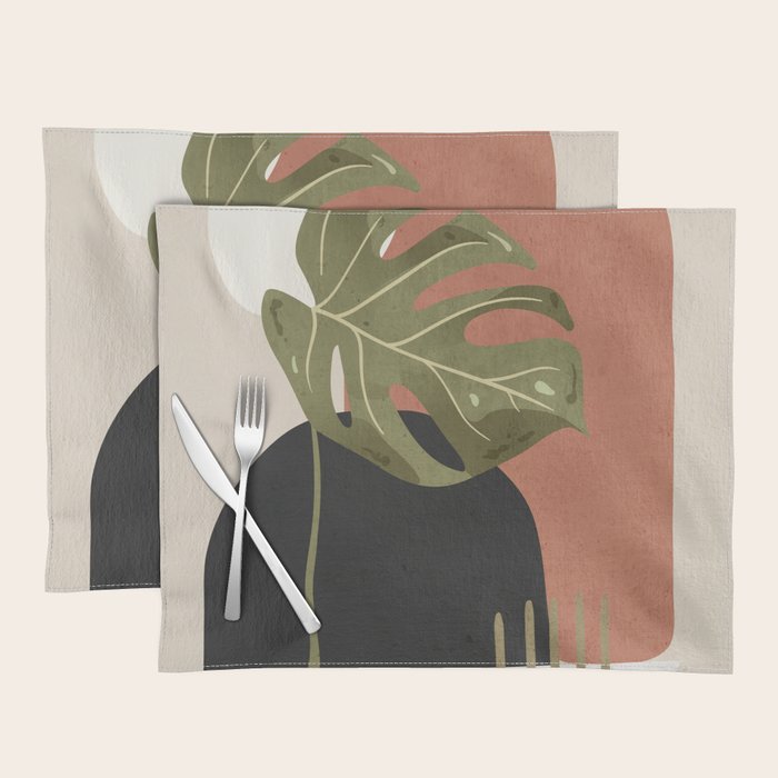 Tropical Leaf- Abstract Art 7 Placemat Gallery Image 1