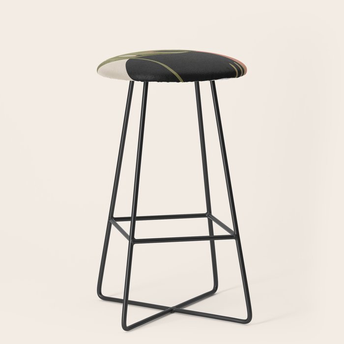 Tropical Leaf- Abstract Art 7 Stool Gallery Image 1