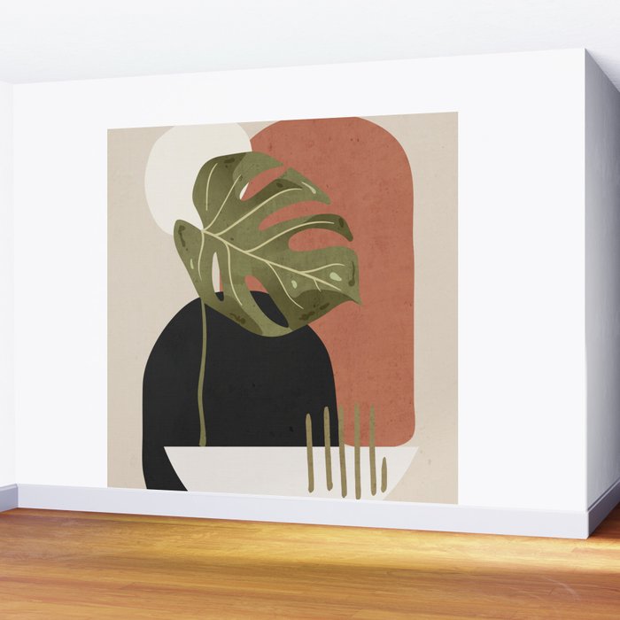 Tropical Leaf- Abstract Art 7 Wall Mural Gallery Image 2