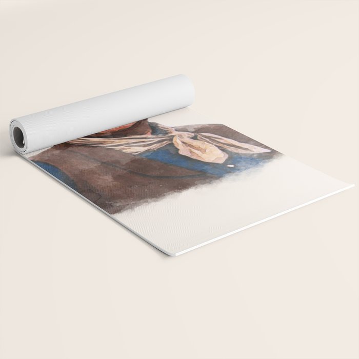 John Wayne - The Duke - Watercolor Yoga Mat Gallery Image 2
