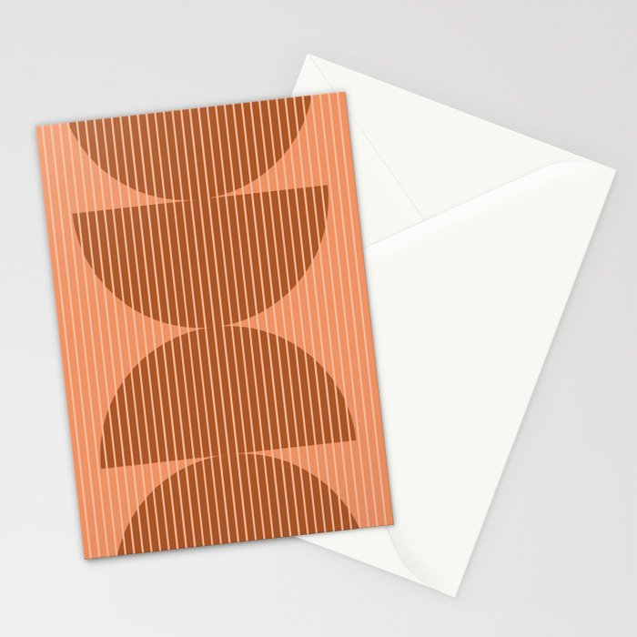 Abstraction Shapes 17 in Terracotta Shades (Moon Phase Abstract)  Stationery Card Gallery Image 2