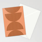 Abstraction Shapes 17 in Terracotta Shades (Moon Phase Abstract)  Stationery Card Gallery Image 2