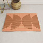 Abstraction Shapes 17 in Terracotta Shades (Moon Phase Abstract)  Rug Gallery Image 1