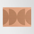 Abstraction Shapes 17 in Terracotta Shades (Moon Phase Abstract)  Rug Gallery Image 2