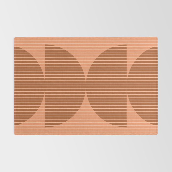 Abstraction Shapes 17 in Terracotta Shades (Moon Phase Abstract)  Rug Gallery Image 2