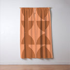 Abstraction Shapes 17 in Terracotta Shades (Moon Phase Abstract)  Window Curtain Gallery Image 3