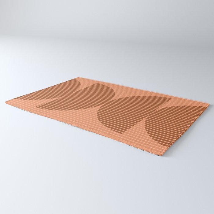 Abstraction Shapes 17 in Terracotta Shades (Moon Phase Abstract)  Rug Gallery Image 3