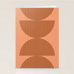 Abstraction Shapes 17 in Terracotta Shades (Moon Phase Abstract)  Stationery Card Gallery Image 2