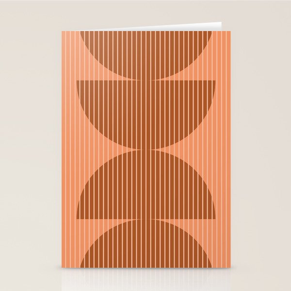 Abstraction Shapes 17 in Terracotta Shades (Moon Phase Abstract)  Stationery Card Gallery Image 1
