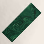 Modern Cotemporary Emerald Green Abstract Yoga Mat Gallery Image 1