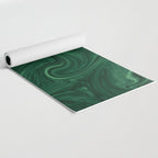 Modern Cotemporary Emerald Green Abstract Yoga Mat Gallery Image 2