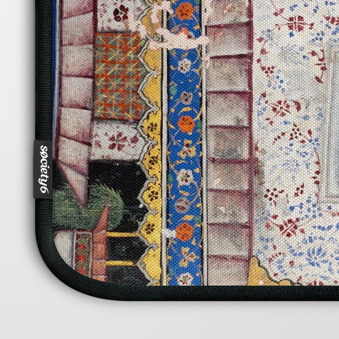 -India, Mughal, Reign of Akbar, 16th century - Page from Tales of a Parrot (Tuti-nama)- Eighth night- The deceitful wife a - 1962 Laptop Sleeve Gallery Image 3