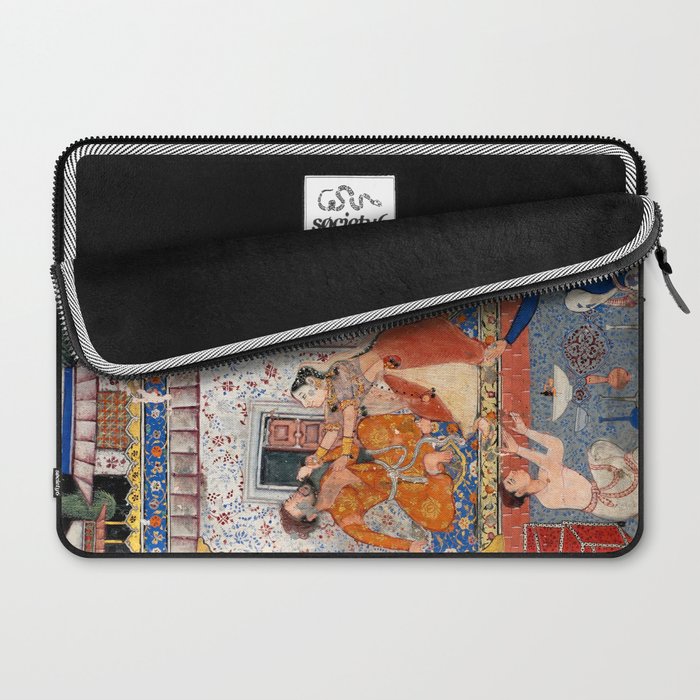 -India, Mughal, Reign of Akbar, 16th century - Page from Tales of a Parrot (Tuti-nama)- Eighth night- The deceitful wife a - 1962 Laptop Sleeve Gallery Image 2