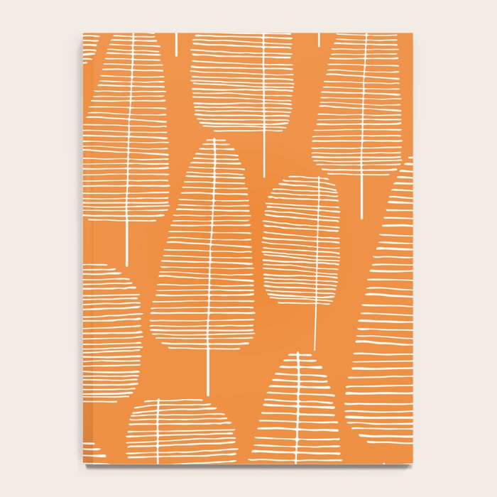 Mid Century Modern Forest Navel Orange Notebook Gallery Image 4