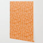 Mid Century Modern Forest Navel Orange Wallpaper Gallery Image 2