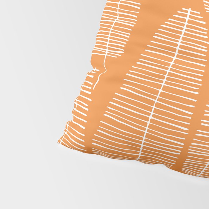 Mid Century Modern Forest Navel Orange Pillow Sham Gallery Image 4