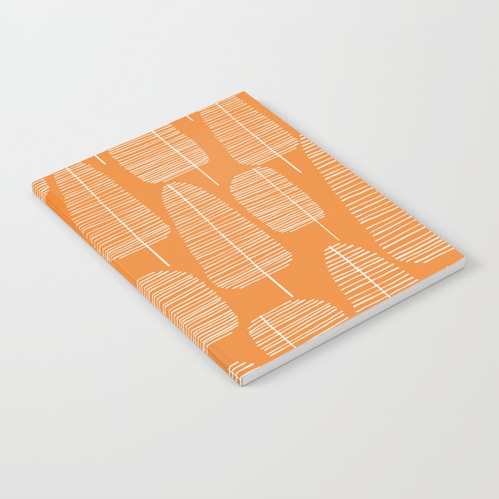 Mid Century Modern Forest Navel Orange Notebook Gallery Image 1
