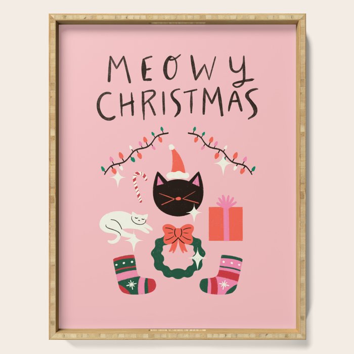 Meowy Christmas Serving Tray Gallery Image 1