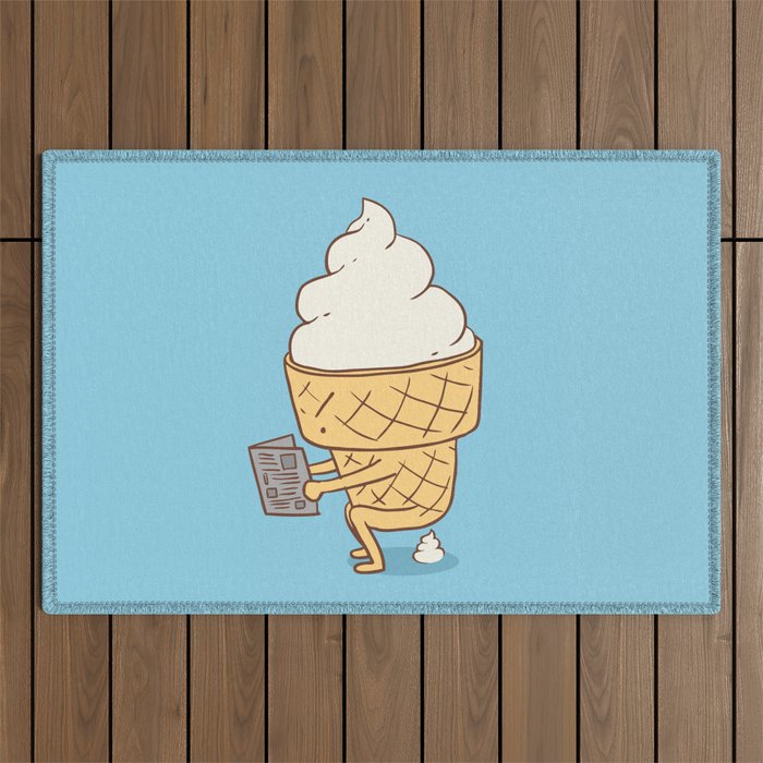 Everyone Poops (Blue) Outdoor Rug Gallery Image 1