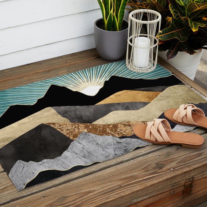 Metallic Daybreak Outdoor Rug Gallery Image 2