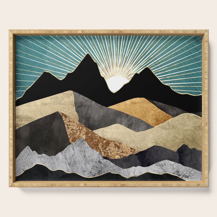 Metallic Daybreak Serving Tray Gallery Image 1