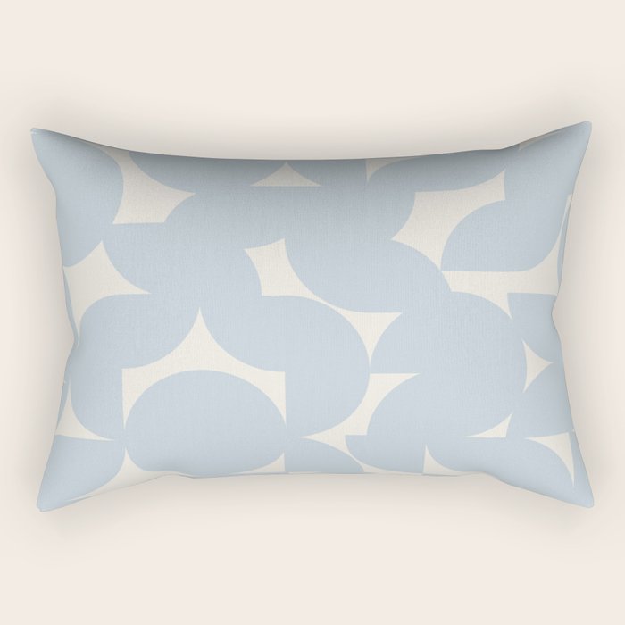 Contemporary Geometric Shapes - Soft Blue Rectangular Pillow Gallery Image 2