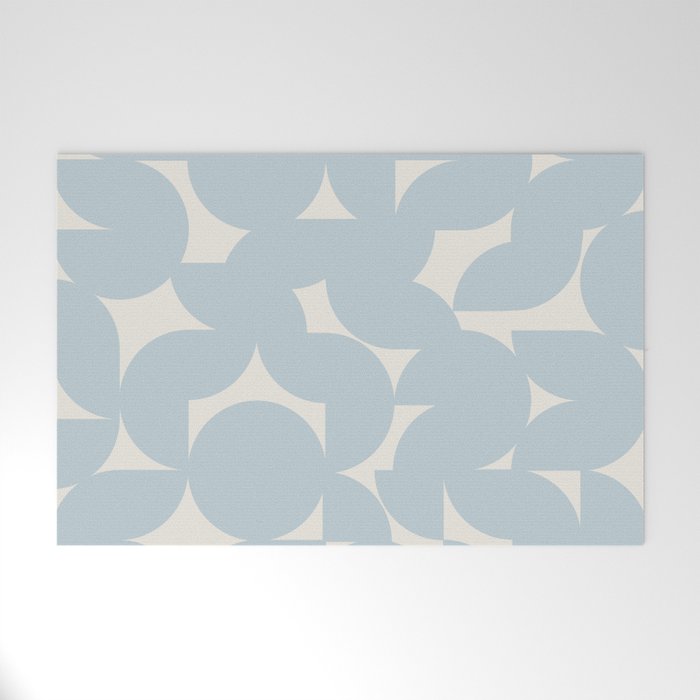 Contemporary Geometric Shapes - Soft Blue Welcome Mat Gallery Image 1