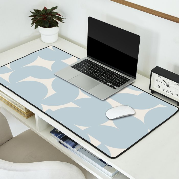 Contemporary Geometric Shapes - Soft Blue Desk Mat Gallery Image 2