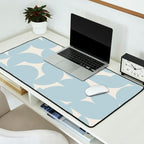 Contemporary Geometric Shapes - Soft Blue Desk Mat Gallery Image 2