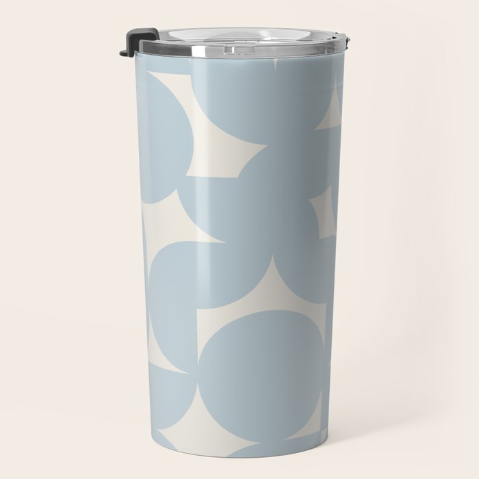 Contemporary Geometric Shapes - Soft Blue Travel Mug Gallery Image 3