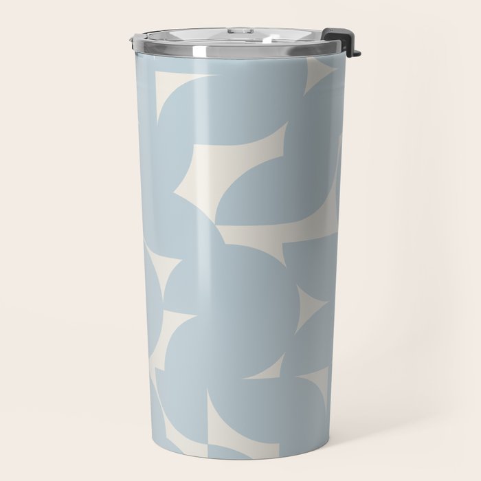 Contemporary Geometric Shapes - Soft Blue Travel Mug Gallery Image 2