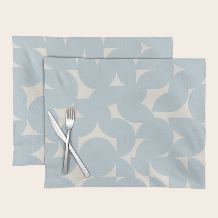 Contemporary Geometric Shapes - Soft Blue Placemat Gallery Image 1