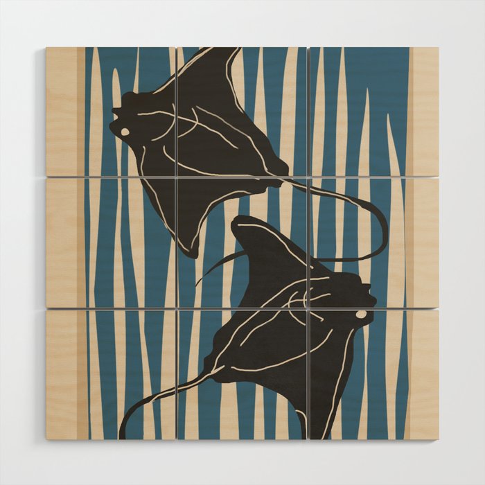Stingrays 6 Wood Wall Art Gallery Image 1