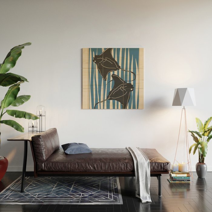 Stingrays 6 Wood Wall Art Gallery Image 2