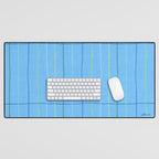Textured Picnic Pattern in Sky Blue Desk Mat Gallery Image 1
