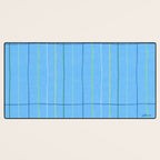 Textured Picnic Pattern in Sky Blue Desk Mat Gallery Image 3