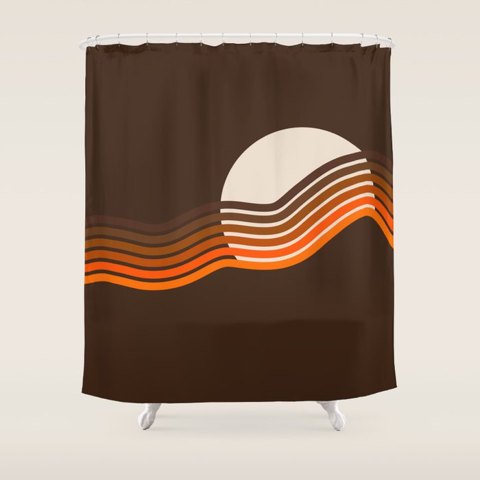 Sundown Stripes Shower Curtain Gallery Image 1