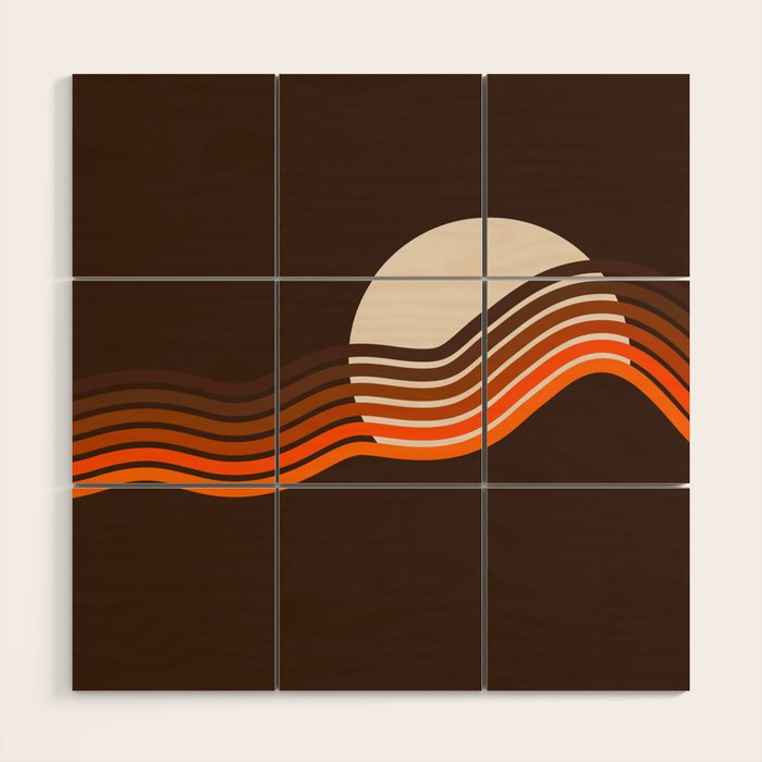 Sundown Stripes Wood Wall Art Gallery Image 1