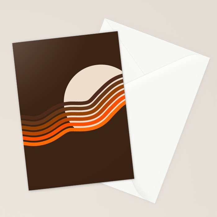 Sundown Stripes Stationery Card Gallery Image 2