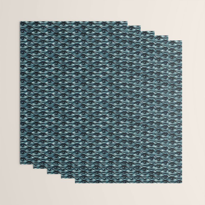 Hypnotized - vintage blue Wrapping Paper Gallery Image 3