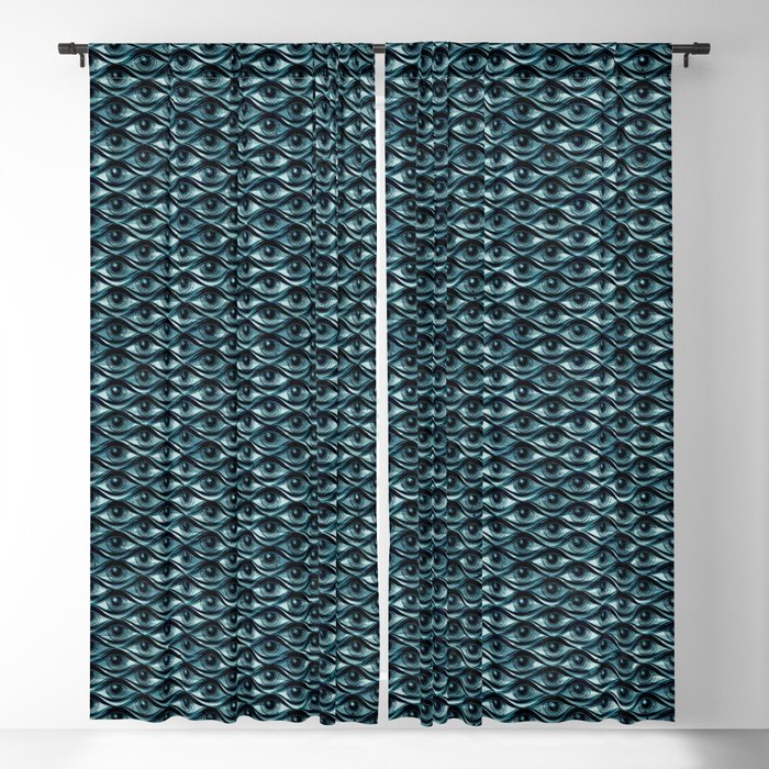 Hypnotized - vintage blue Window Curtain Gallery Image 5
