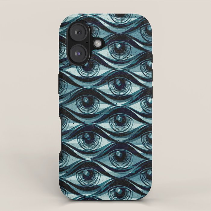 Hypnotized - vintage blue iPhone Case Gallery Image 1