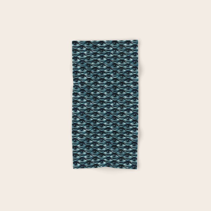 Hypnotized - vintage blue Bath Towel Gallery Image 1