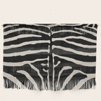 Zebra Wild Animal Print 237 Black and Linen White Wall Hanging Gallery Image 1