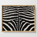 Zebra Wild Animal Print 237 Black and Linen White Serving Tray Gallery Image 1