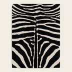 Zebra Wild Animal Print 237 Black and Linen White Poster Gallery Image 4