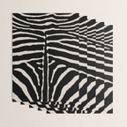 Zebra Wild Animal Print 237 Black and Linen White Wrapping Paper Gallery Image 3