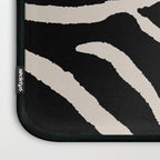 Zebra Wild Animal Print 237 Black and Linen White Laptop Sleeve Gallery Image 3