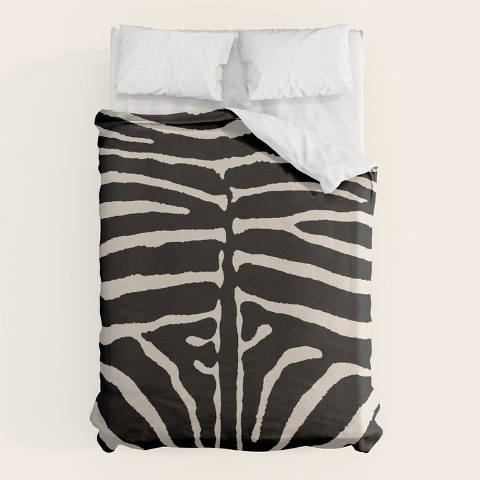 Zebra Wild Animal Print 237 Black and Linen White Duvet Cover Gallery Image 6
